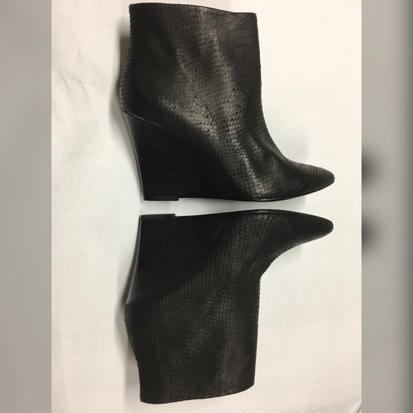 Joie Shoes - JOIE Jalena Snake Embossed Wedge Ankle Boot